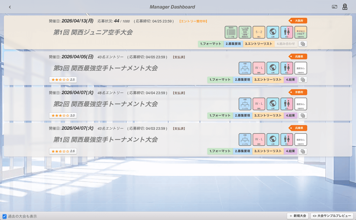 管理ダッシュボード